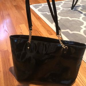 Michael Kors Black Patent Leather Tote